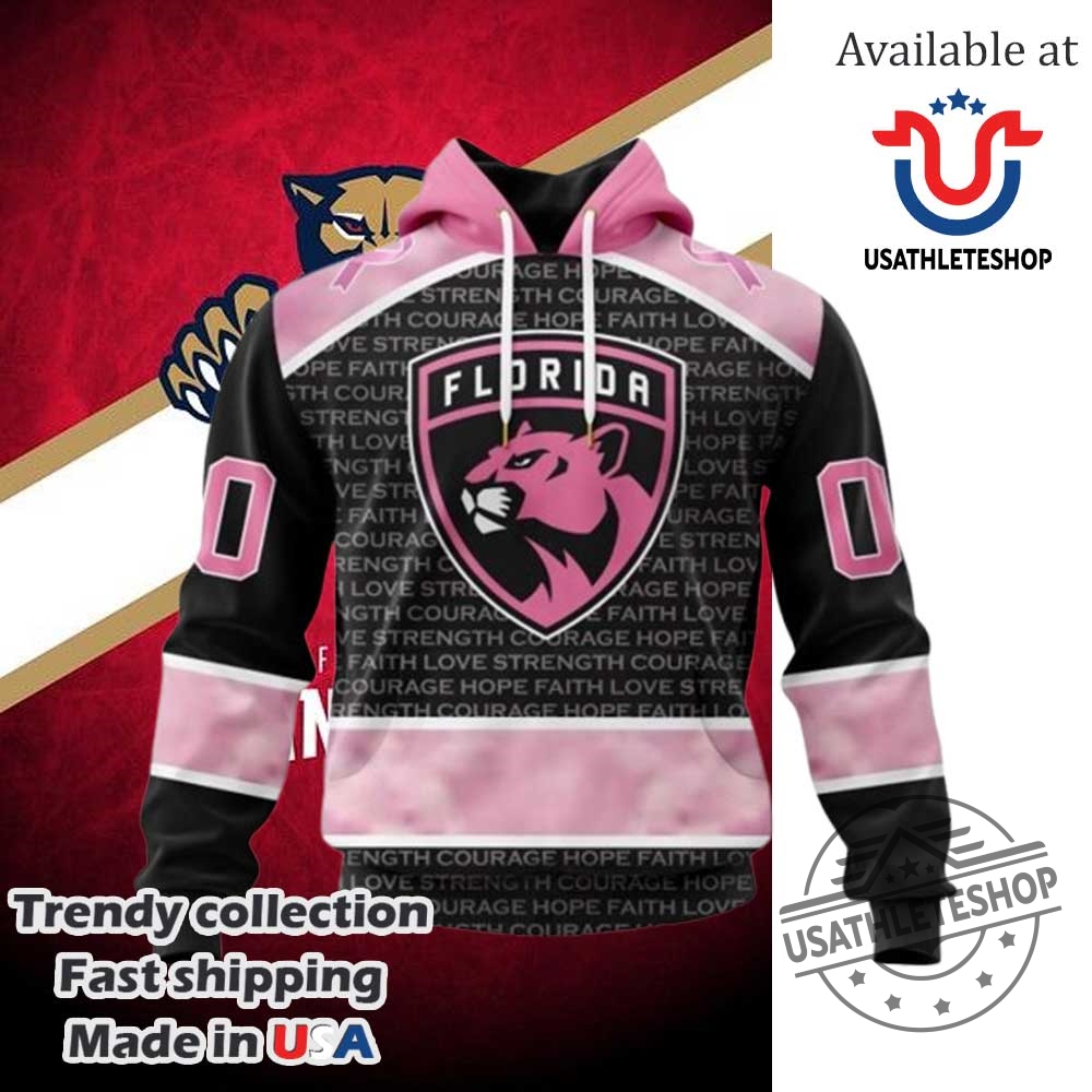Nhl Florida Panthers Special Pink Fight Breast Cancer Design Hoodie