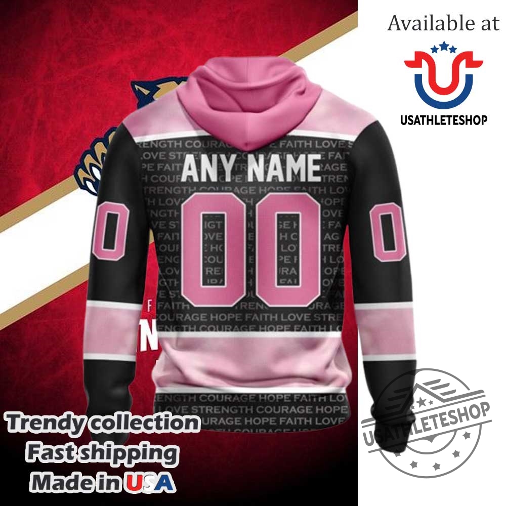 Nhl Florida Panthers Special Pink Fight Breast Cancer Design Hoodie 5 NHL Florida Panthers Special Pink Fight Breast Cancer Design Hoodie