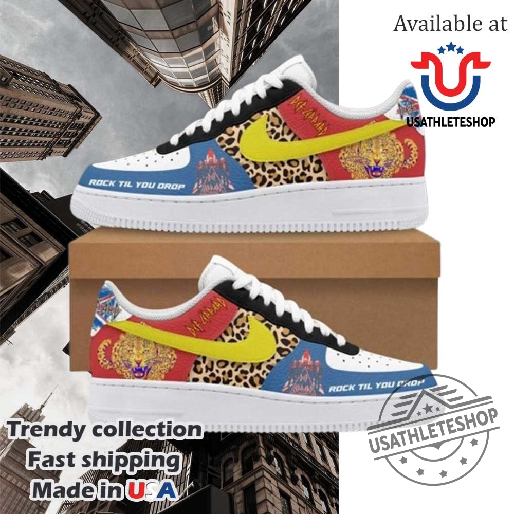 Def Leppard Rock Til You Drop Limited Nike Air Force 1 Shoes