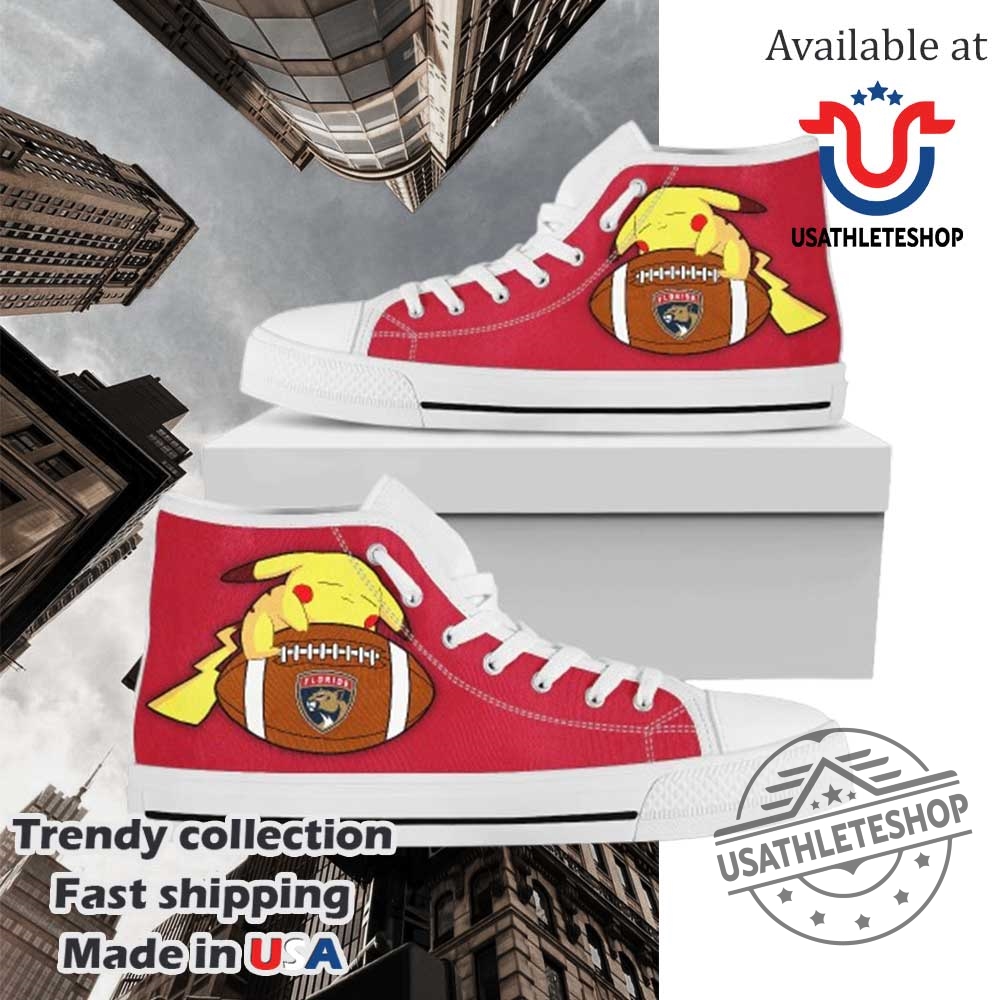 Pikachu Laying On Ball Florida Panthers High Top Shoes 3 Pikachu Laying On Ball Florida Panthers High Top Shoes