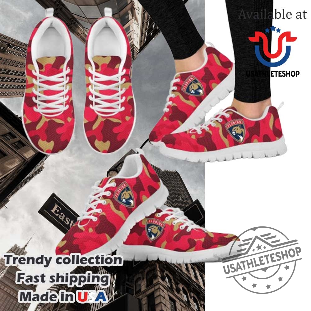 "Top Fan Footwear: Unique Sneakers for NHL and NBA Enthusiasts" 3 Military Background Energetic Florida Panthers Sneakers