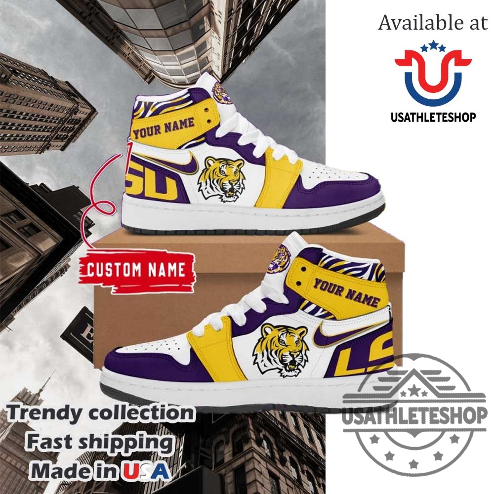 "Top LSU Tigers Sneakers and Apparel to Show Your Team Pride" 3 Lsu Tigers Football Limited Edition Air Jordan 1 Shoes