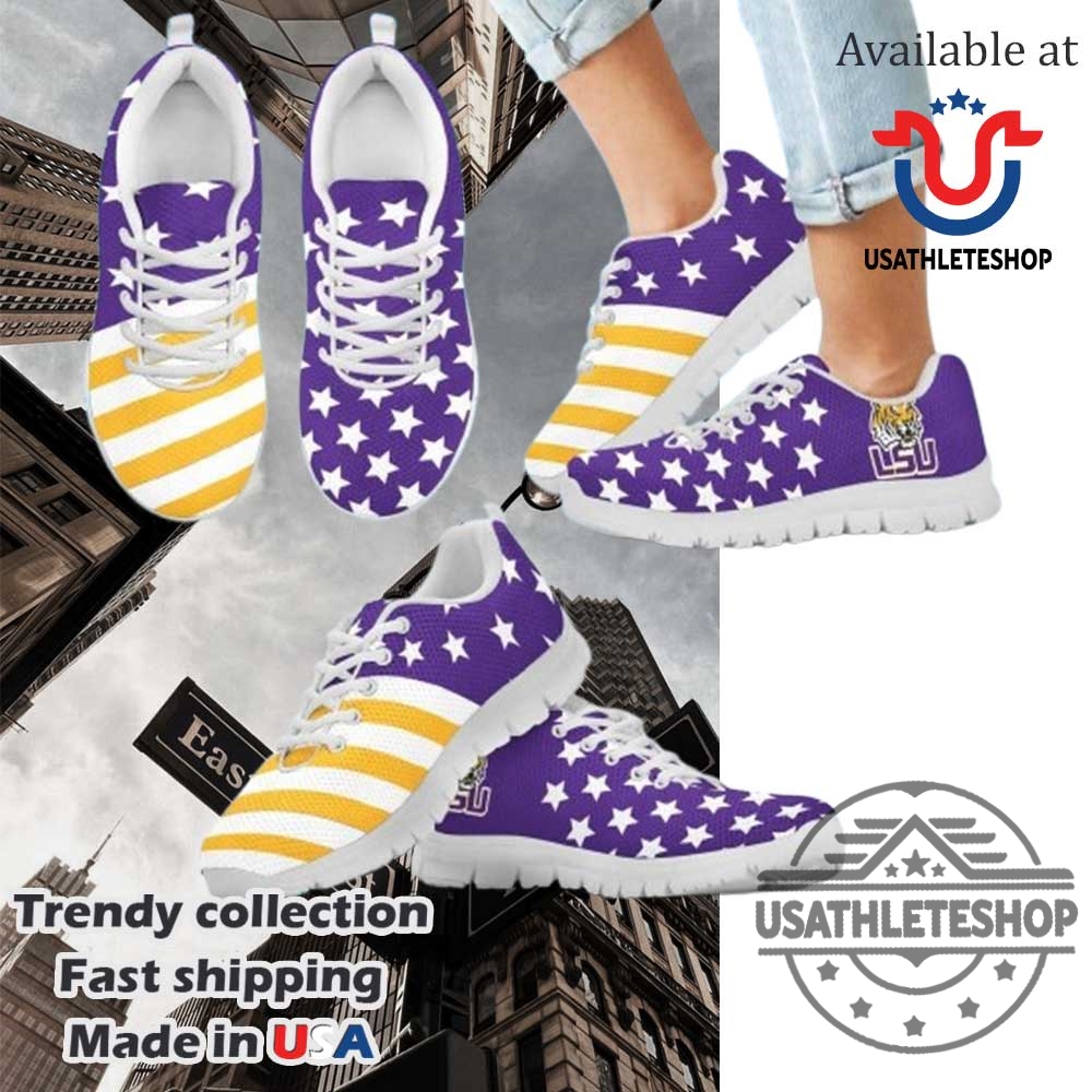 American Flag Full Stars Lsu Tigers Sneakers Shoes 7 American Flag Full Stars LSU Tigers Sneakers Shoes