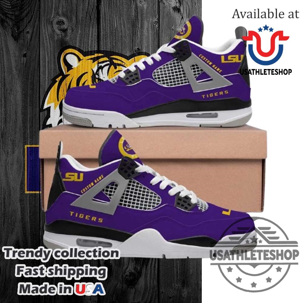 "Top LSU Tigers Sneakers and Apparel to Show Your Team Pride" 31 Ncaa Lsu Tigers Sport Team Air Jordan 4 Shoes