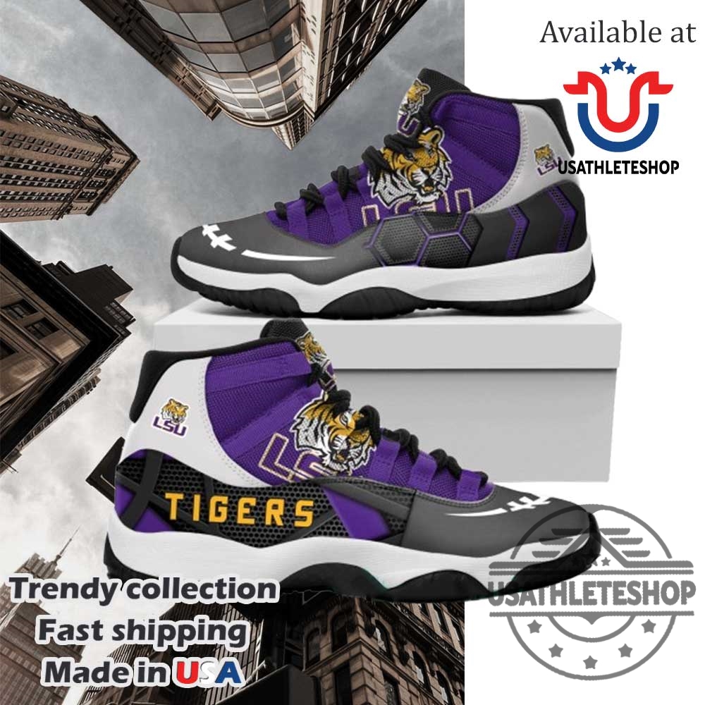 Lsu Tigers Basketball Sneakers Purple And Black Athletic Shoes 3 LSU Tigers Basketball Sneakers – Purple and Black Athletic Shoes