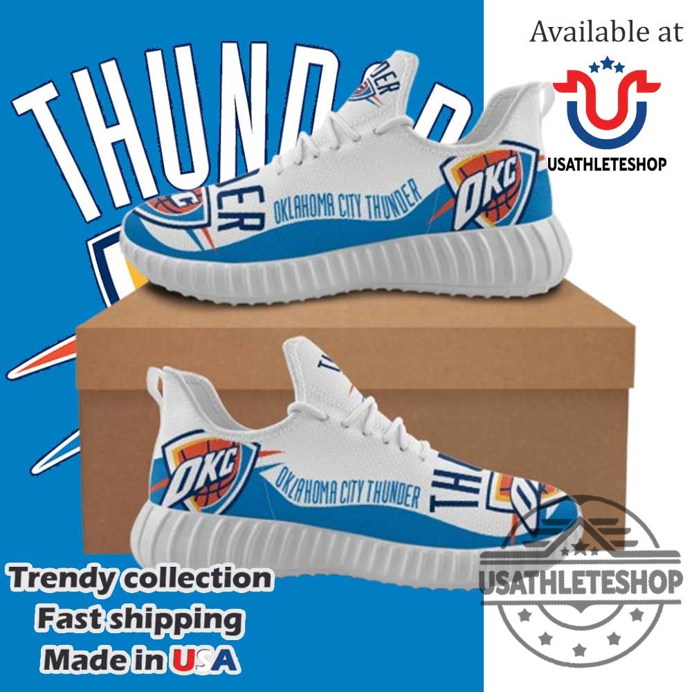 Oklahoma City Thunder Sneakers Big Logo Yeezy Shoes 5 Oklahoma City Thunder Sneakers Big Logo Yeezy Shoes
