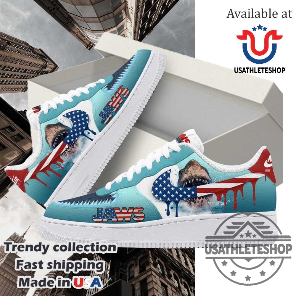 Jaws Happy 4Th Of July Air Force 1 Sneakers Shoes