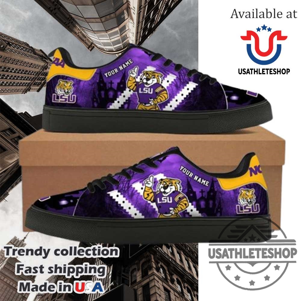 Lsu Tigers The Tigers Football Team Personalized Stan Smith Shoes Black Sole 4 LSU Tigers The Tigers Football Team Personalized Stan Smith Shoes Black Sole