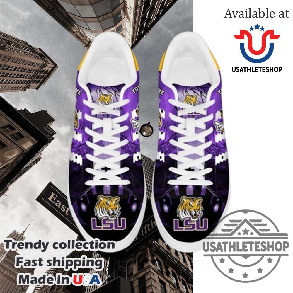 Lsu Tigers The Tigers Football Team Personalized Stan Smith Shoes White Sole 4 LSU Tigers The Tigers Football Team Personalized Stan Smith Shoes White Sole