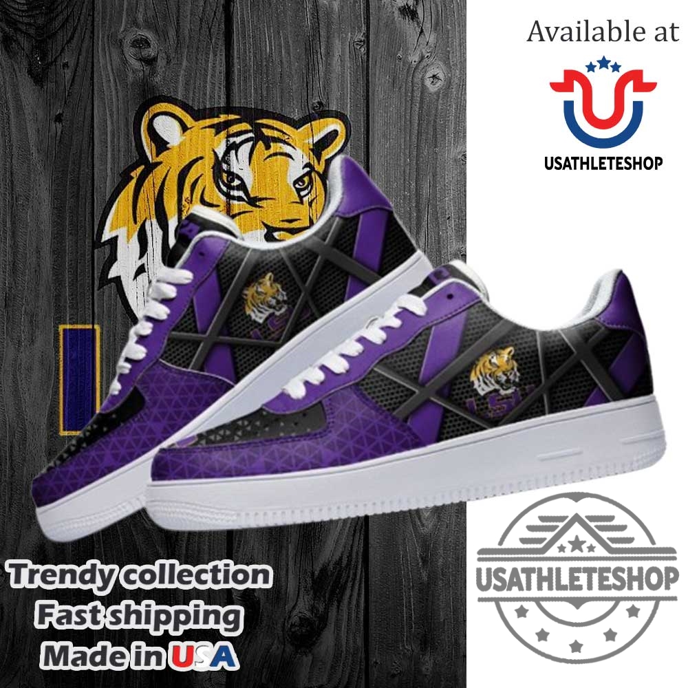 "Top 10 Patriotic Air Force 1 Shoes for July 4th" 17 Lsu Tigers Purple And Black Sneakers Custom College Basketball Shoes