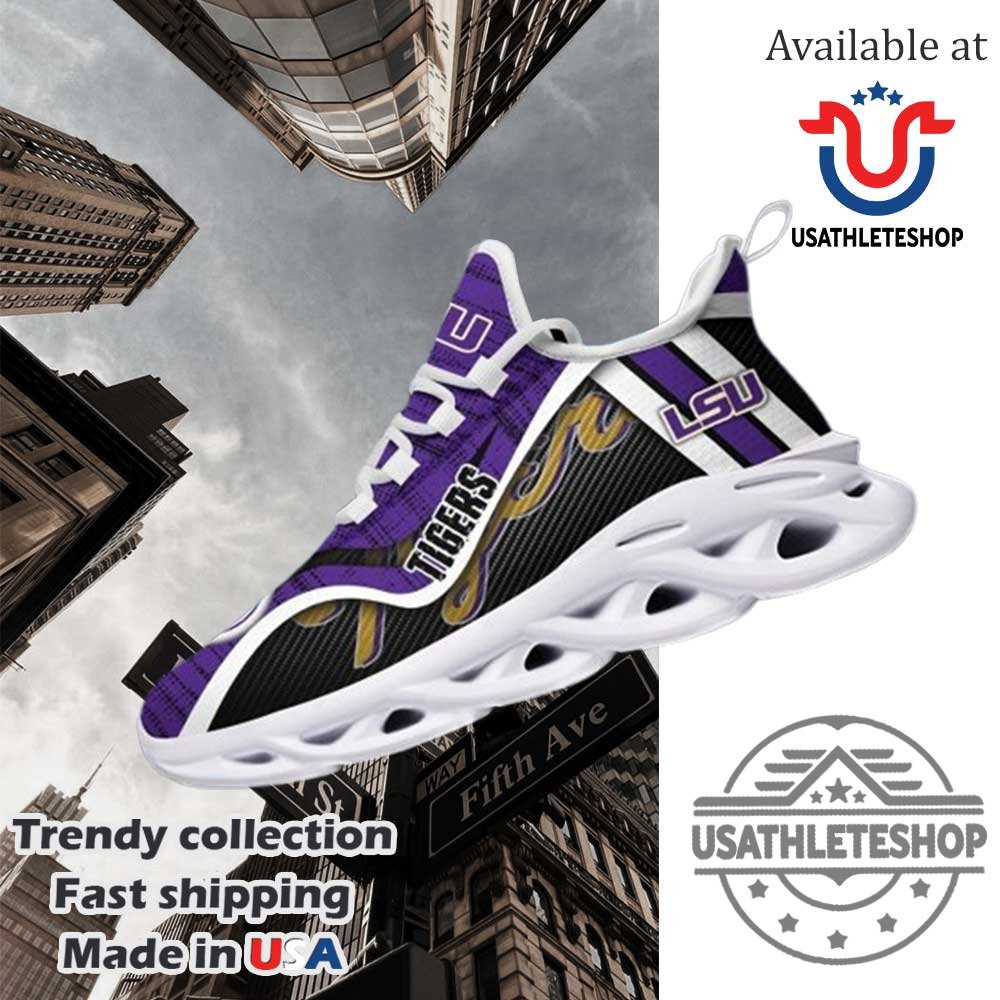 Lsu Tigers Ncaa Clunky Sneakers Max Soul Shoes 7 LSU TIGERS NCAA Clunky Sneakers Max Soul Shoes