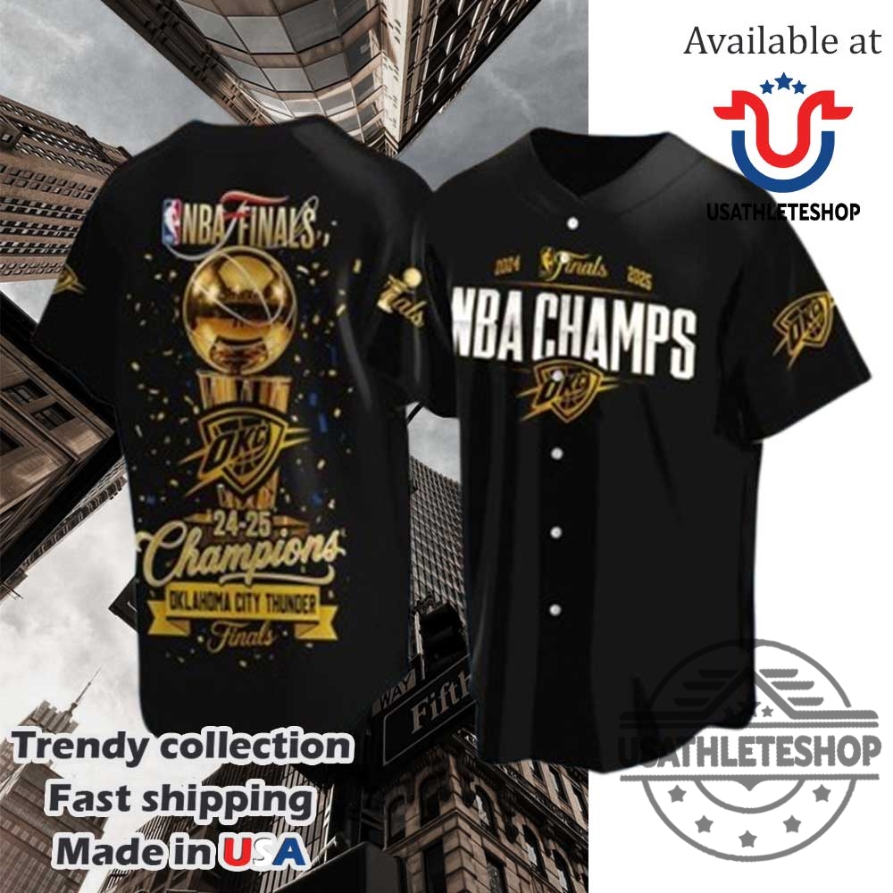 "Top 2025 MLB and Soccer Crossover Jerseys Boost Your Style" 20 Oklahoma City Thunder 20242025 Champions Finals Baseball Black Jersey