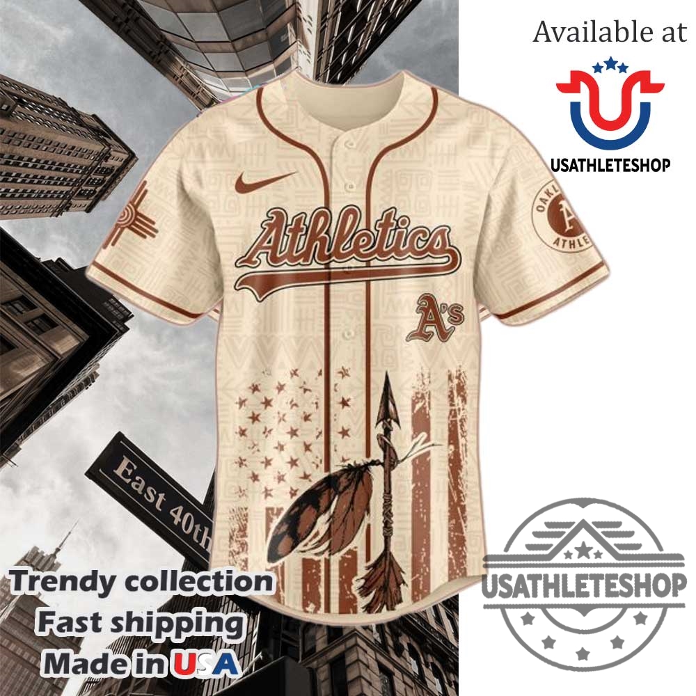 Oakland Athletics Mlb X Native American Heritage Month Jersey 4 Oakland Athletics MLB x Native American Heritage Month Jersey