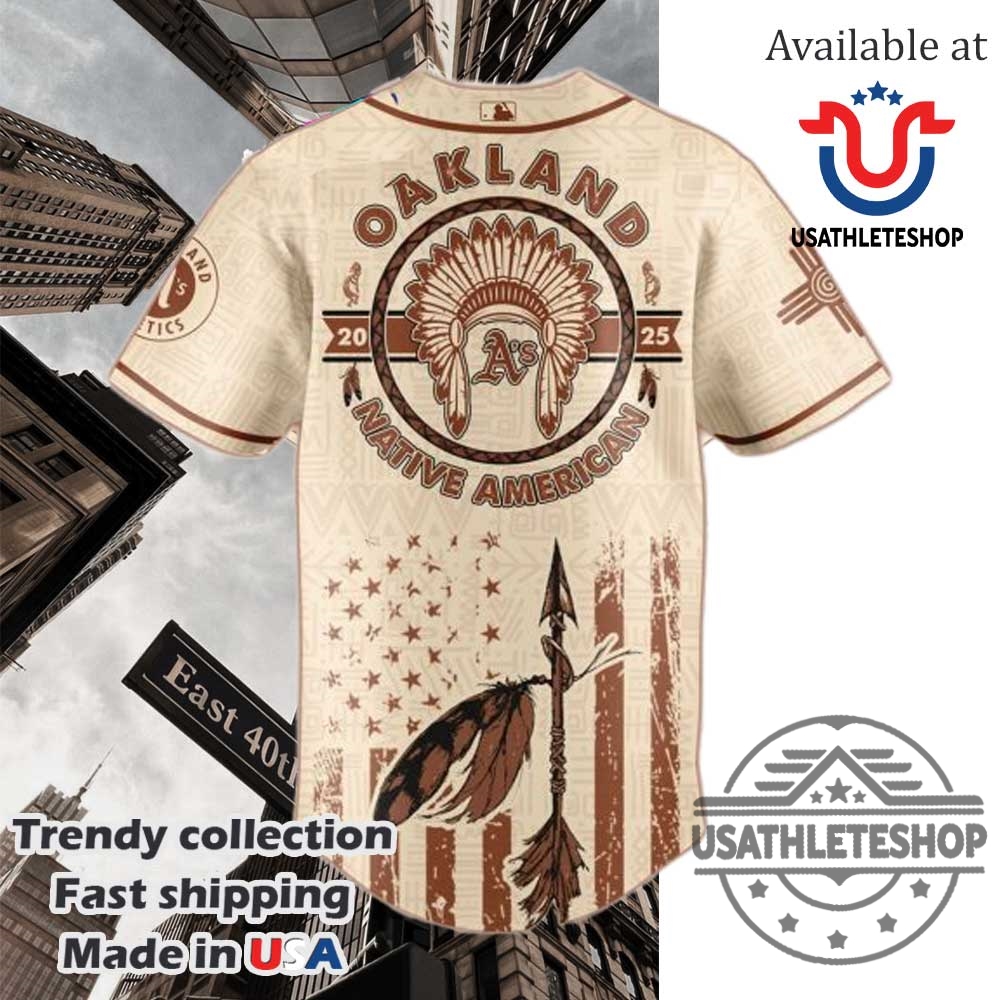 Oakland Athletics Mlb X Native American Heritage Month Jersey 5 Oakland Athletics MLB x Native American Heritage Month Jersey