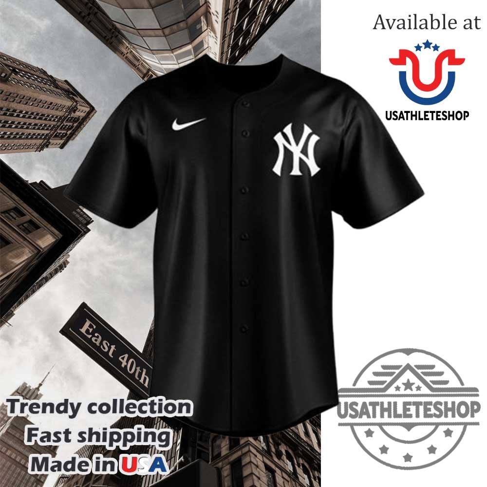 New York Yankees Black Lights Out 2025 Baseball Jersey 5 New York Yankees Black Lights Out 2025 Baseball Jersey