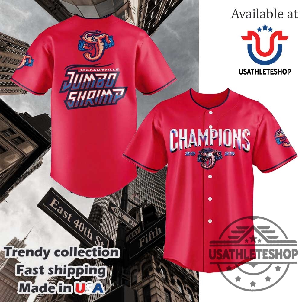 "Top 2025 MLB and Soccer Crossover Jerseys Boost Your Style" 30 Jacksonville Jumbo Shrimp International League First Half Champions 2025 Baseball Jersey