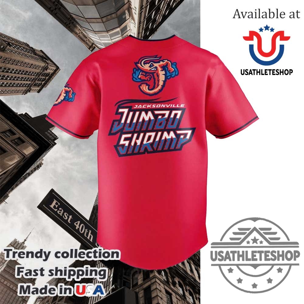 Jacksonville Jumbo Shrimp International League First Half Champions 2025 Baseball Jersey 4 Jacksonville Jumbo Shrimp International League First Half Champions 2025 Baseball Jersey