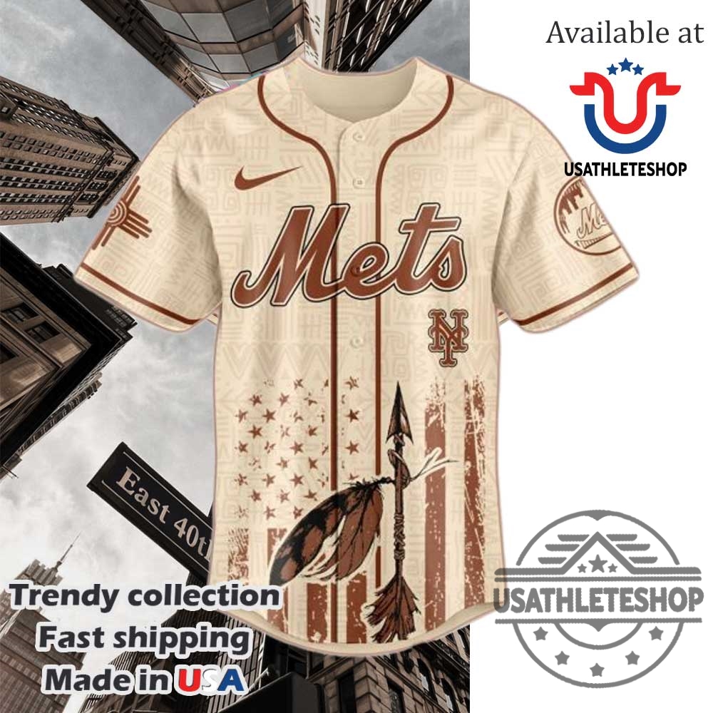 New York Mets Mlb X Native American Heritage Month Jersey 5 New York Mets MLB x Native American Heritage Month Jersey