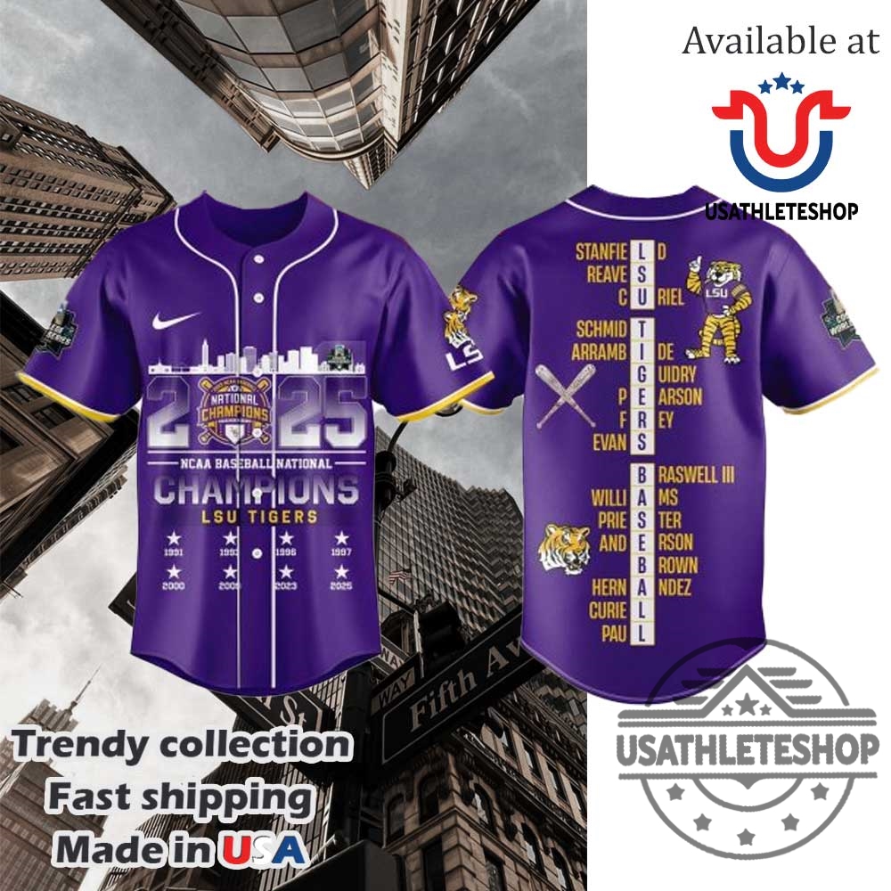 "Top 2025 MLB and Soccer Crossover Jerseys Boost Your Style" 38 2025 Lsu Tigers 2025 Ncaa Division National Champions Baseball Jersey