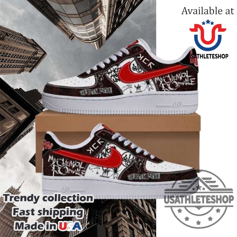 "Top Custom Shoes: Messi, NCAA Champs, MCR, Prince, Volbeat" 3 My Chemical Romance Air Force 1 Shoes