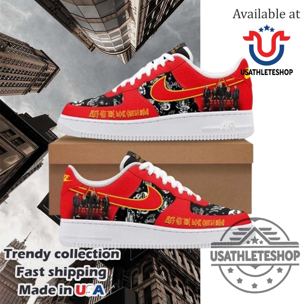 "Top Custom Shoes: Messi, NCAA Champs, MCR, Prince, Volbeat" 8 Def Leppard Lets Get The Rock Out Of Here Air Force 1 Shoes