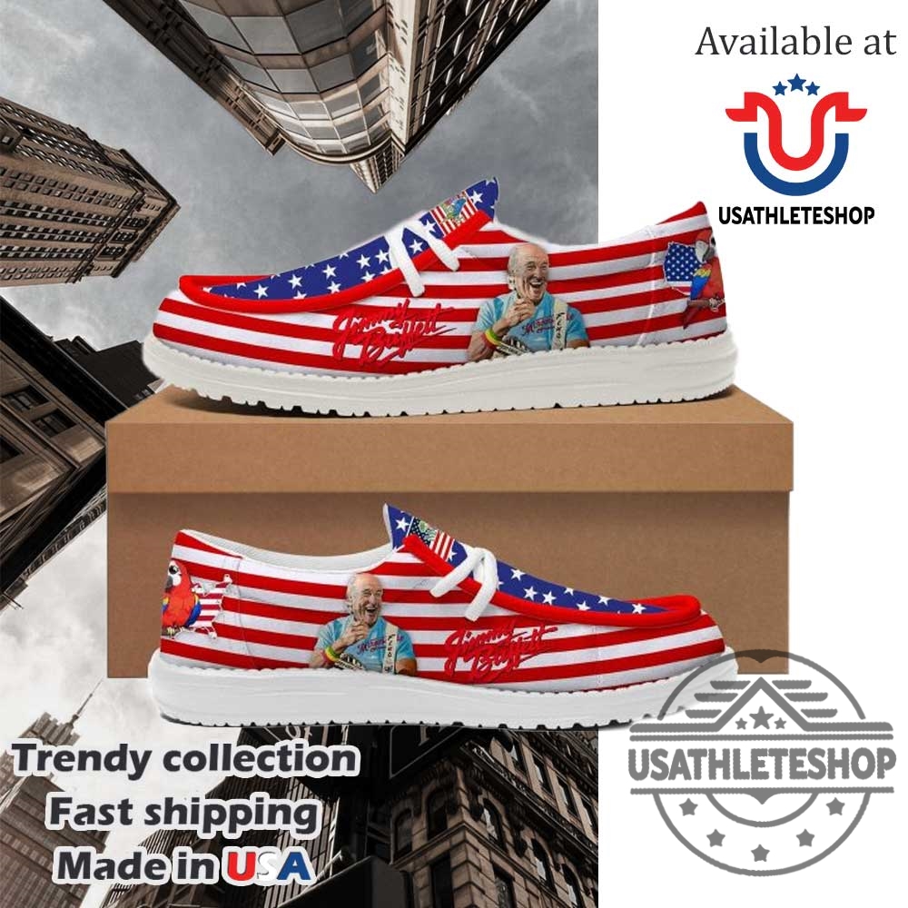 "Top Custom Shoes: Messi, NCAA Champs, MCR, Prince, Volbeat" 9 Jimmy Buffett 4Th Of July United State Hey Dude Shoes