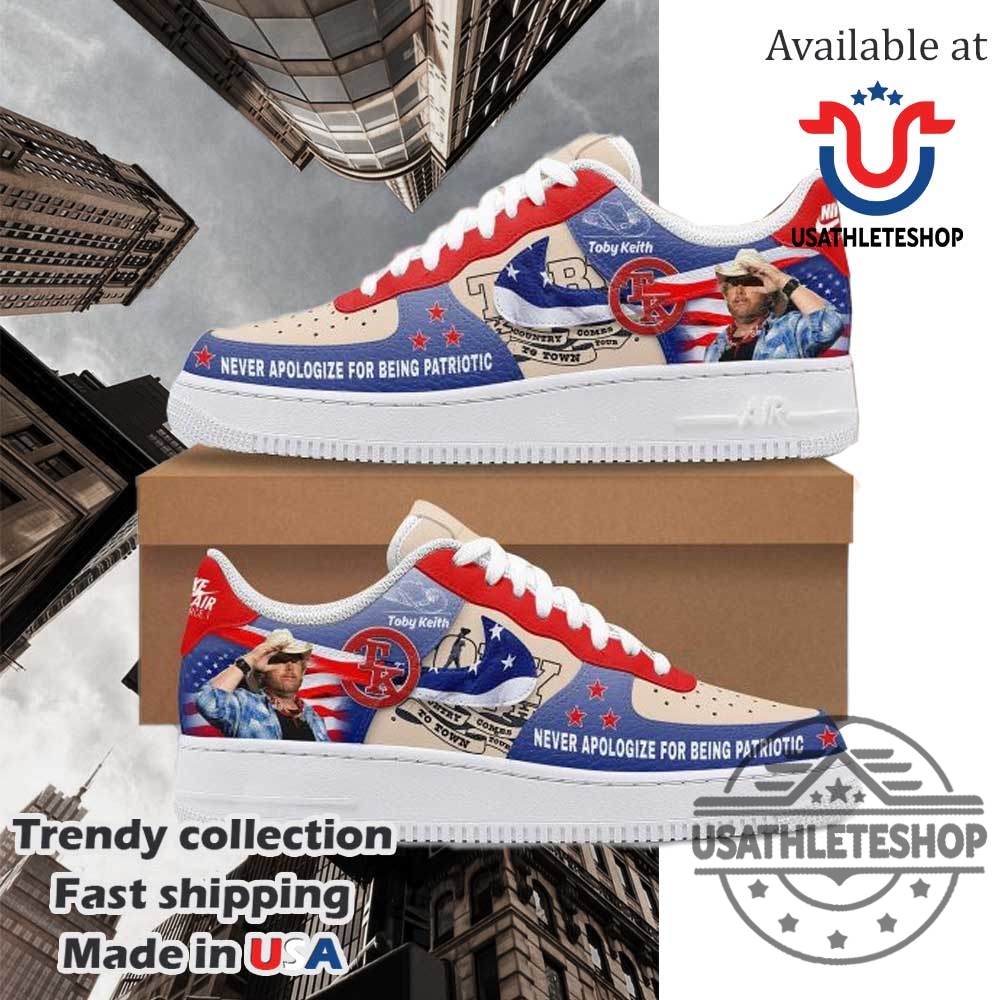 "Top Custom Shoes: Messi, NCAA Champs, MCR, Prince, Volbeat" 11 Toby Keith Never Apologize For Being Patriotic Air Force 1 Shoes