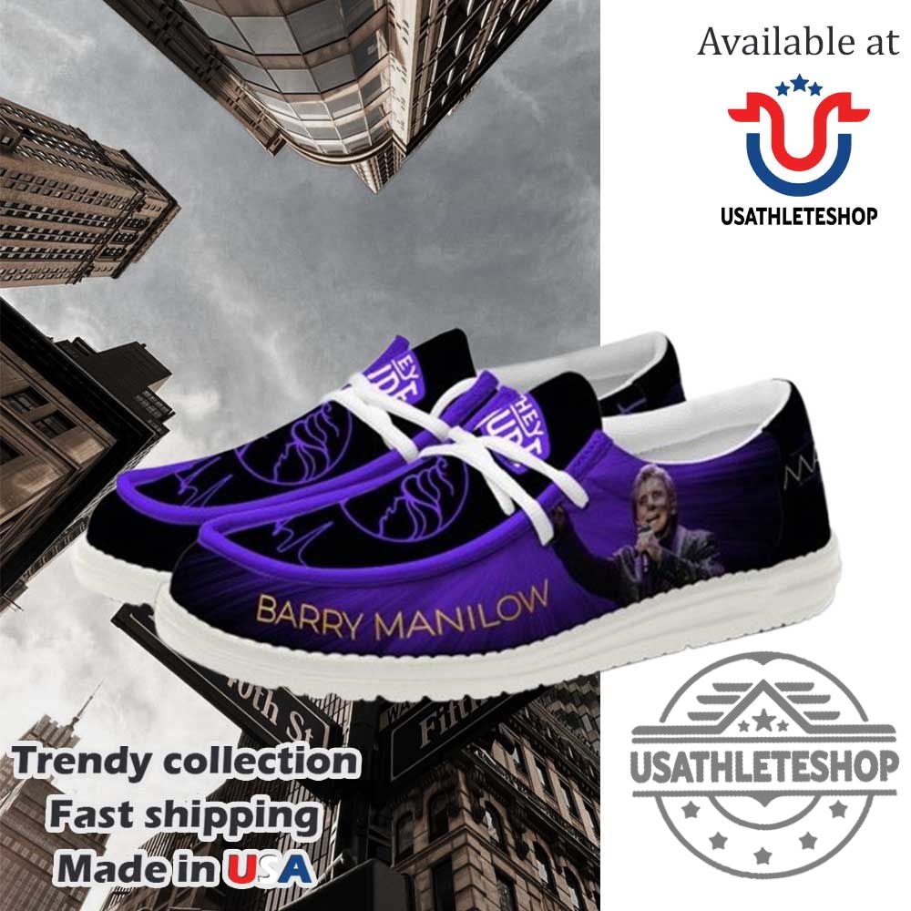 "Top Custom Shoes: Messi, NCAA Champs, MCR, Prince, Volbeat" 13 Barry Manilow Copacabana The Musical Hey Dude Shoes