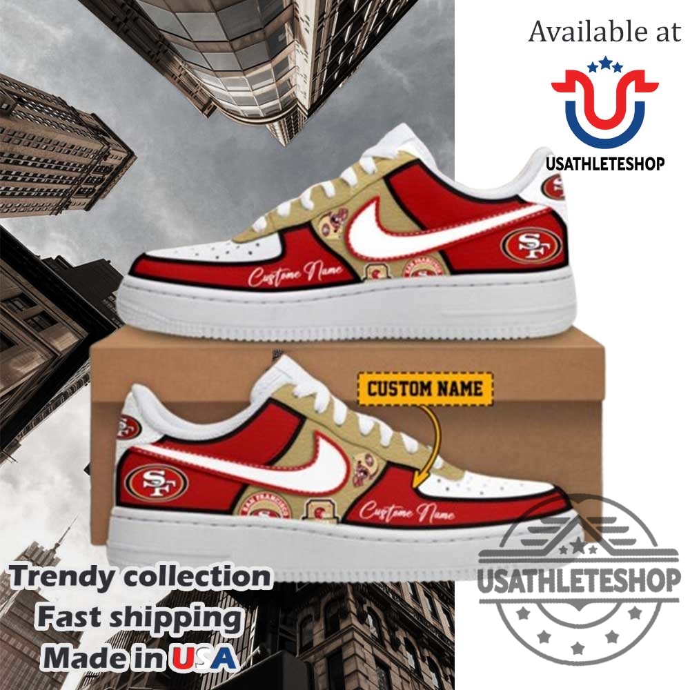 "Top Custom Shoes: Messi, NCAA Champs, MCR, Prince, Volbeat" 21 Personalized San Francisco 49Ers Air Force 1 Shoes