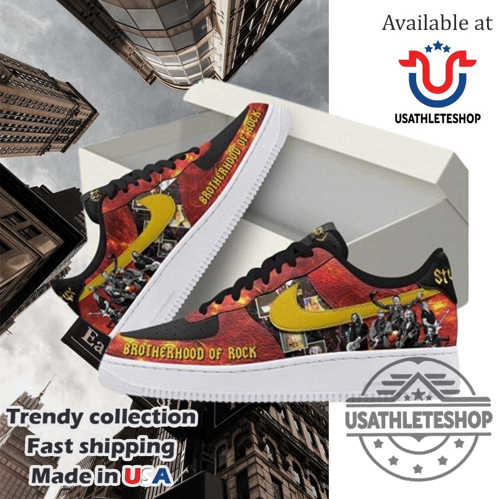 "Top Custom Shoes: Messi, NCAA Champs, MCR, Prince, Volbeat" 30 Styx Brotherhood Of Rock Air Force 1 Shoes