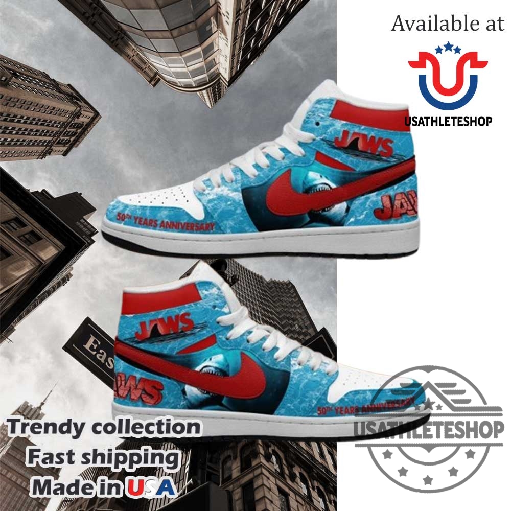 "Top Custom Shoes: Messi, NCAA Champs, MCR, Prince, Volbeat" 31 Jaws 50Th Anniversary Celebration Air Jordan 1 Shoes