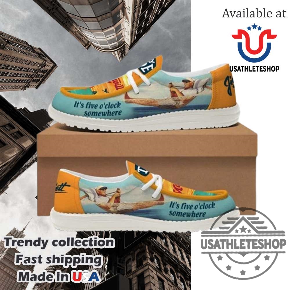 "Top Custom Shoes: Messi, NCAA Champs, MCR, Prince, Volbeat" 32 Jimmy Buffett Its 5 Oclock Somewhere Hey Dude Shoes