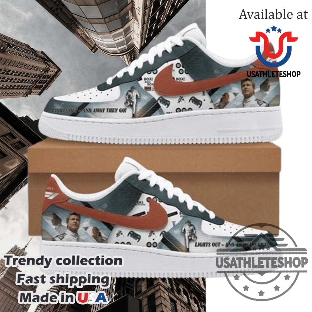 Brad Pitt Lights Out And Away They Go Air Force 1 Sneaker Shoes