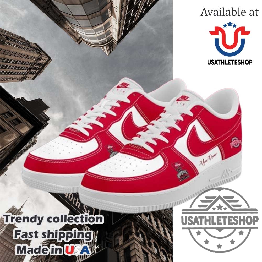 Ohio State Custom Name Air Force 1 Shoes