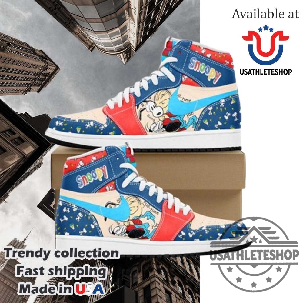 Snoopy Air Jordan 1 High Top Shoes
