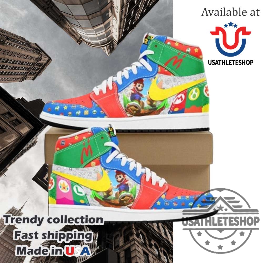 Mario Air Jordan 1 High Top Shoes