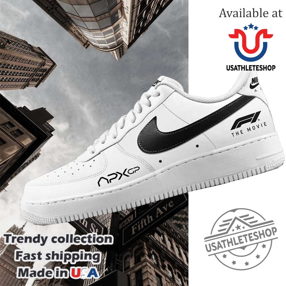"Exclusive Movie Collaboration: Limited Edition Nike & Air Jordan Releases" 3 Mercedes F1 Team X F1 The Movie 2025 Apxgp Brad Pitt White Nike Air Force 1 Sneaker