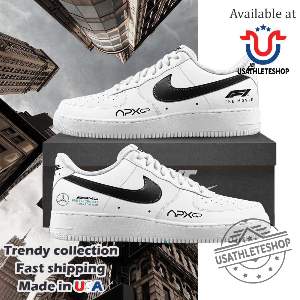 Mercedes F1 Team X F1 The Movie 2025 Apxgp Brad Pitt White Nike Air Force 1 Sneaker 3 Mercedes F1 Team x F1 The Movie 2025 APXGP “Brad Pitt” White Nike Air Force 1 Sneaker