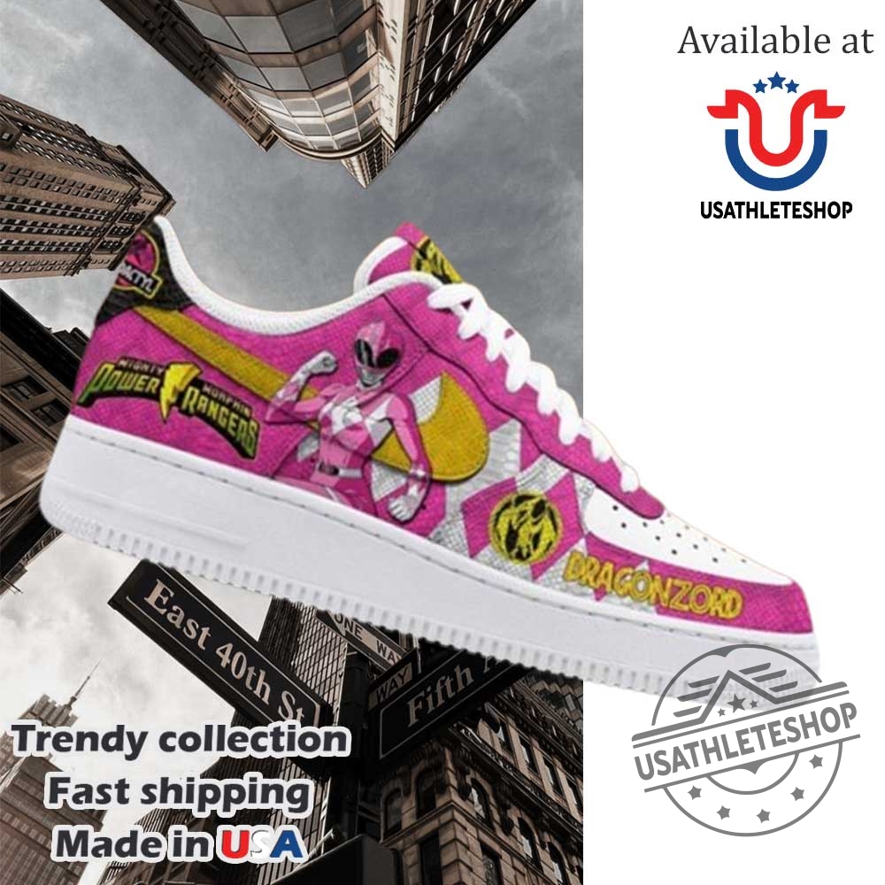 "Exclusive Movie Collaboration: Limited Edition Nike & Air Jordan Releases" 6 Power Rangers All Characters Pink Nike Air Force 1 Sneaker