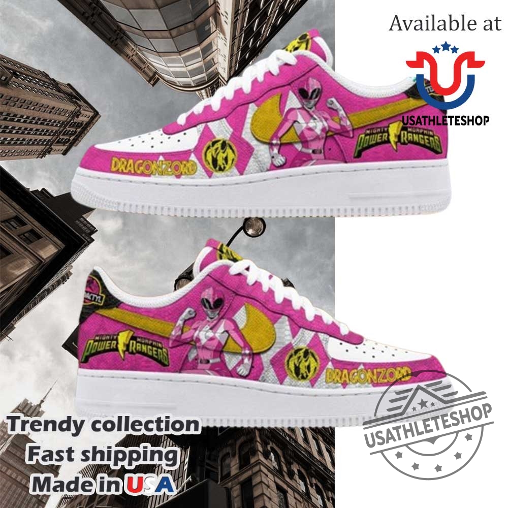 Power Rangers All Characters Pink Nike Air Force 1 Sneaker 3 Power Rangers All Characters Pink Nike Air Force 1 Sneaker