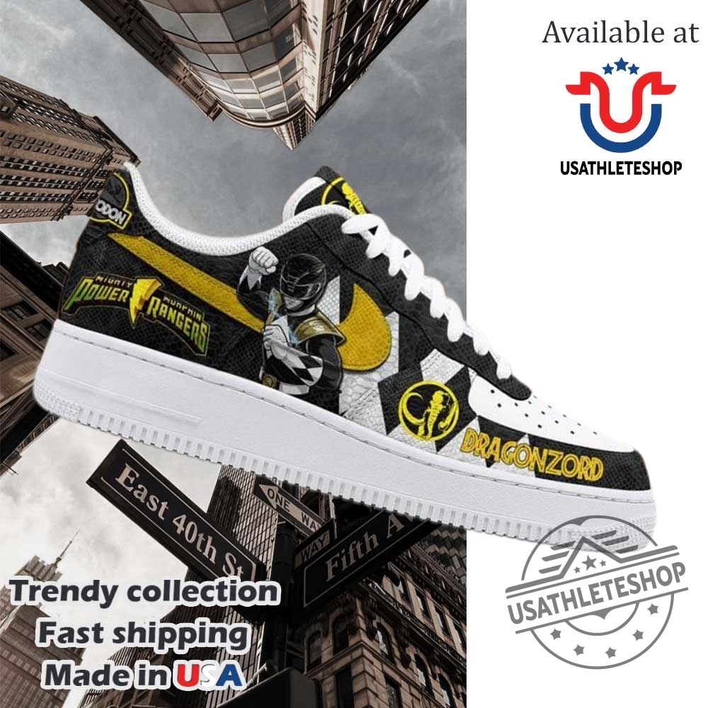 "Exclusive Movie Collaboration: Limited Edition Nike & Air Jordan Releases" 9 Power Rangers All Characters Black Nike Air Force 1 Sneaker