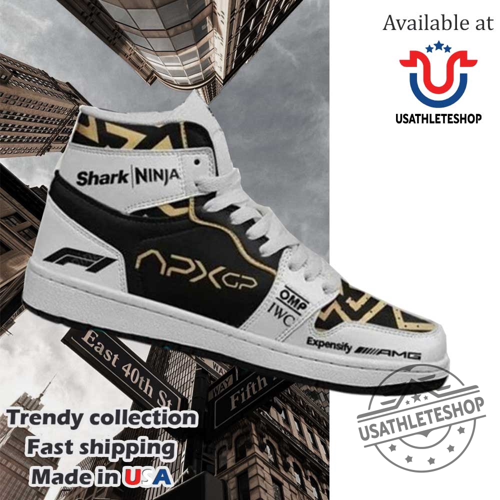 "Exclusive Movie Collaboration: Limited Edition Nike & Air Jordan Releases" 10 Formula 1 The Movie Black Gold Nike Hightop Sneakers Limited Edition Amg Petronas X Apxgp X Shark Ninja Collaboration