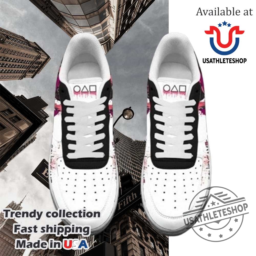 White Sneakers With Squid Game Design Trendy Fan Shoes 5 White Sneakers with Squid Game Design Trendy Fan Shoes