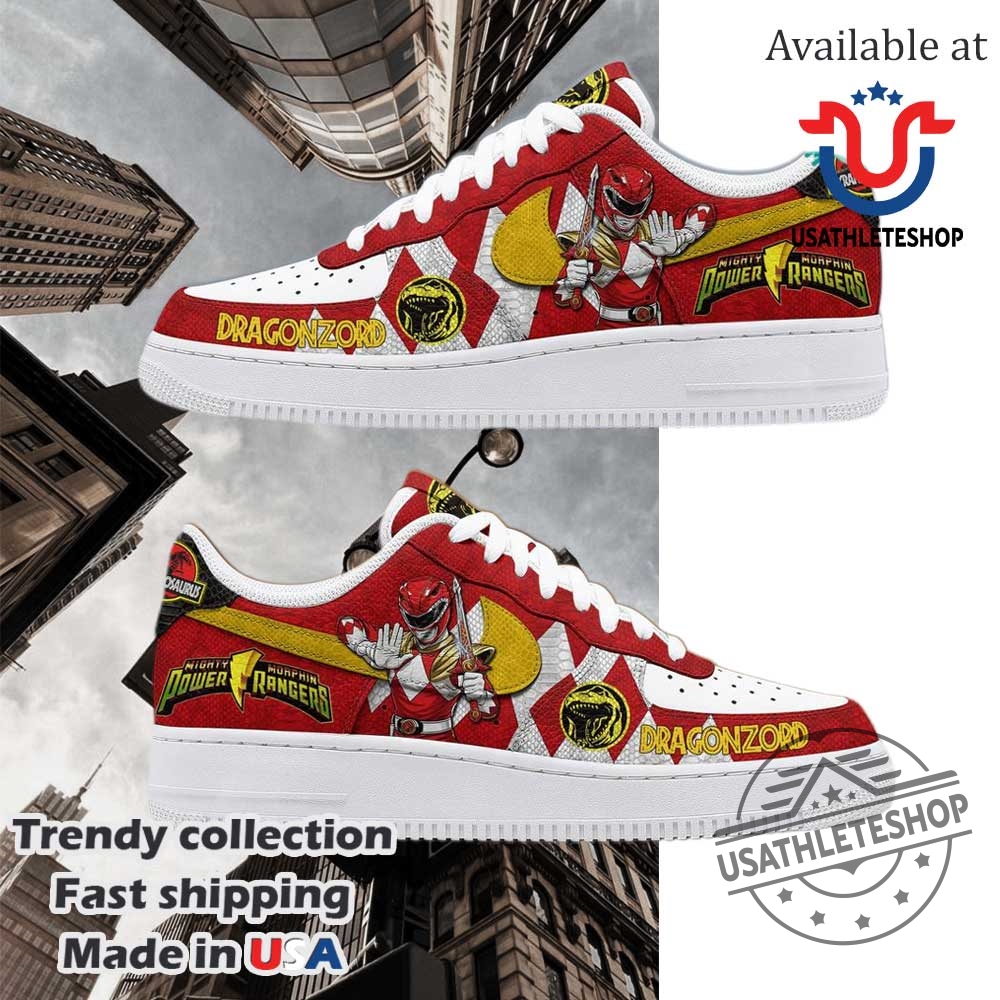 Power Rangers All Characters Red Nike Air Force 1 Sneaker 3 Power Rangers All Characters Red Nike Air Force 1 Sneaker