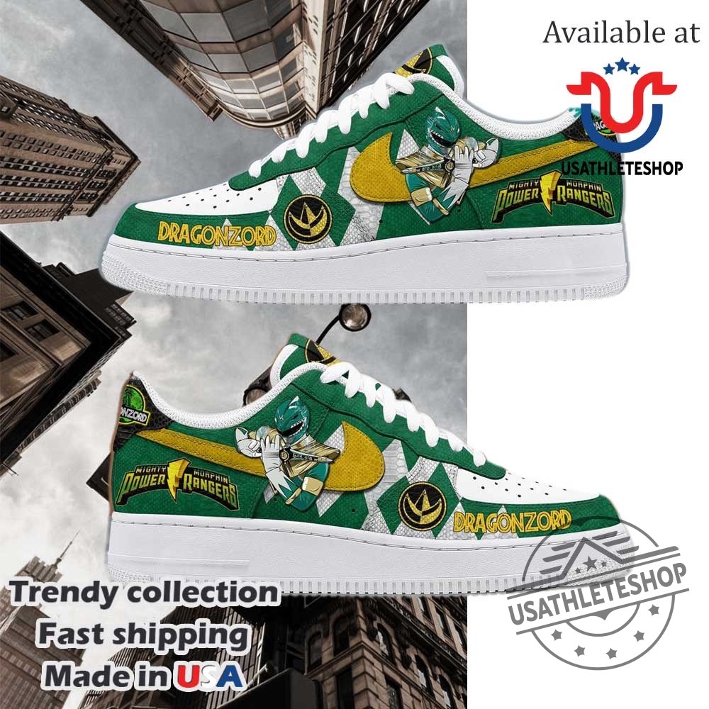 Power Rangers All Characters Green Nike Air Force 1 Sneaker 3 Power Rangers All Characters Green Nike Air Force 1 Sneaker