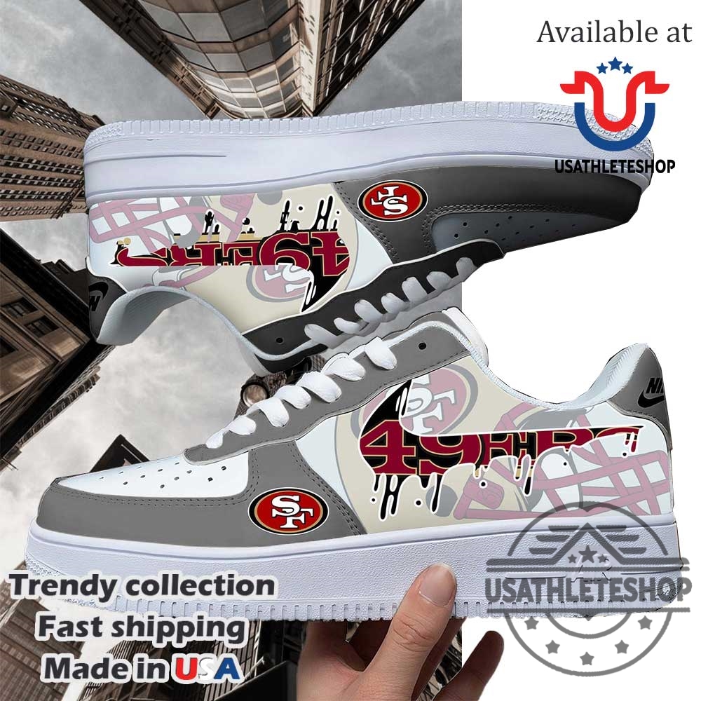 San Francisco 49Ers Nfl Team Logo Custom Air Force 1 Running Shoes