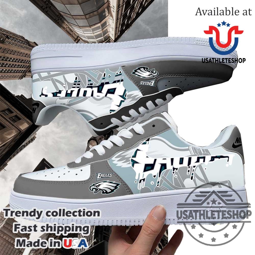 Philadelphia Eagles Nfl Team Logo Custom Air Force 1 Running Shoes