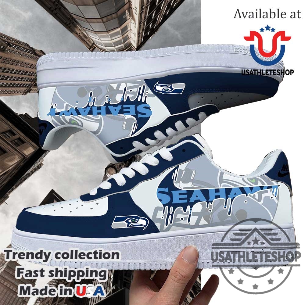 Seattle Seahawks Nfl Team Logo Custom Air Force 1 Running Shoes