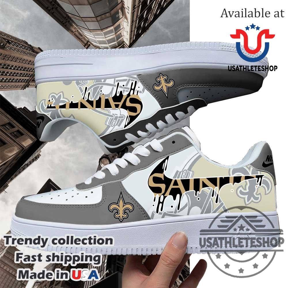 New Orleans Saints Nfl Team Logo Custom Air Force 1 Running Shoes