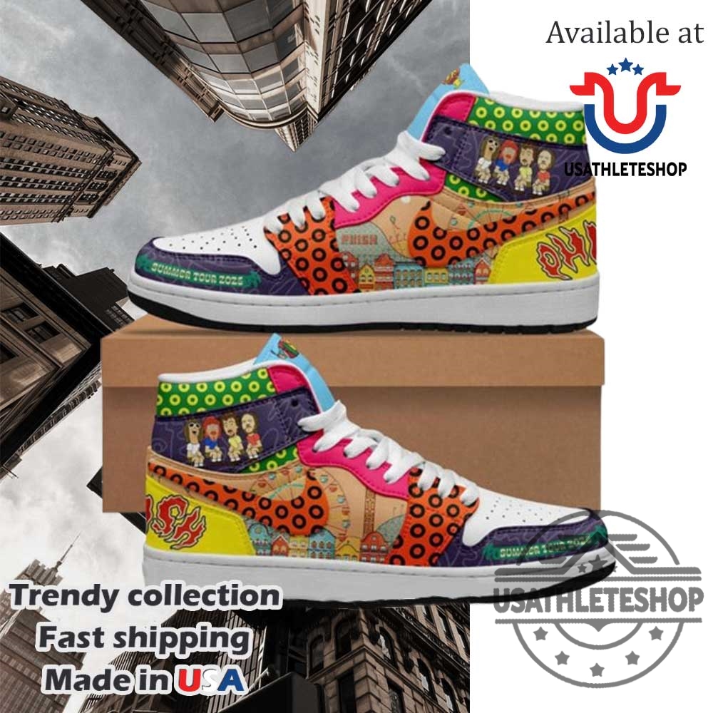 Phish Summer Tour 2025 Custom Air Jordan 1 Running Shoes